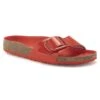 Birkenstock Madrid Big Buckle Natural Leather Patent High Shine Tomato -Birkenstock Shop 1024272