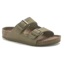 Birkenstock Arizona Kids Vegan Textile Faded Khaki