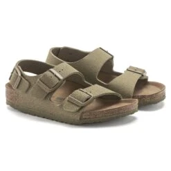Birkenstock Milano Kids Vegan Textile Faded Khaki -Birkenstock Shop 1024324 pair