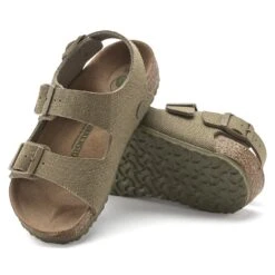 Birkenstock Milano Kids Vegan Textile Faded Khaki -Birkenstock Shop 1024324 sole