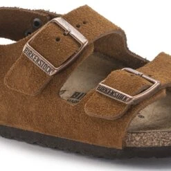 Birkenstock Milano HL Suede Kids Suede Leather Mink -Birkenstock Shop 1024353 detail 1