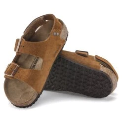 Birkenstock Milano HL Suede Kids Suede Leather Mink -Birkenstock Shop 1024353 sole