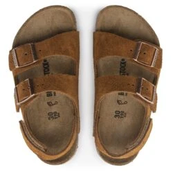 Birkenstock Milano HL Suede Kids Suede Leather Mink -Birkenstock Shop 1024353 top