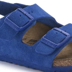 Birkenstock Milano HL Suede Kids Suede Leather Ultra Blue -Birkenstock Shop 1024375 detail 1