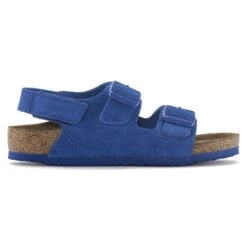 Birkenstock Milano HL Suede Kids Suede Leather Ultra Blue -Birkenstock Shop 1024375 side