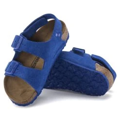 Birkenstock Milano HL Suede Kids Suede Leather Ultra Blue -Birkenstock Shop 1024375 sole