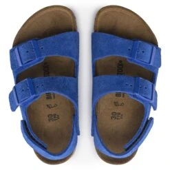 Birkenstock Milano HL Suede Kids Suede Leather Ultra Blue -Birkenstock Shop 1024375 top