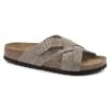 Birkenstock Lugano Soft Footbed Suede Leather Taupe -Birkenstock Shop 1024513