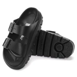 Arizona Chunky Leather Black -Birkenstock Shop 1024565 sole
