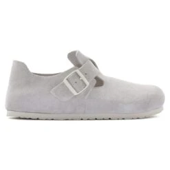 Birkenstock London Suede Leather Antique White -Birkenstock Shop 1024573 side