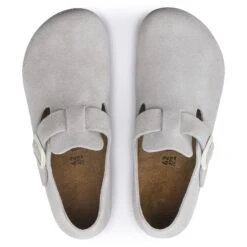 Birkenstock London Suede Leather Antique White -Birkenstock Shop 1024573 top