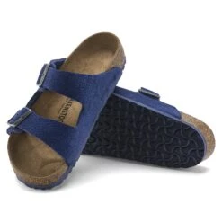 Birkenstock Arizona Nubuck Leather Desert Buck Indigo Blue -Birkenstock Shop 1024574 sole