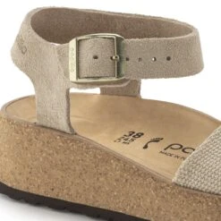 Glenda Suede Leather-Textile Sandcastle -Birkenstock Shop 1024615 detail 1