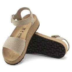 Glenda Suede Leather-Textile Sandcastle -Birkenstock Shop 1024615 sole