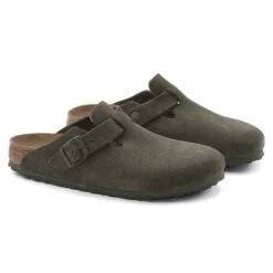 Birkenstock Boston Suede Leather Thyme -Birkenstock Shop 1024714 pair