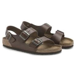 Birkenstock Milano Leather Vintage Wood Roast -Birkenstock Shop 1024911 pair