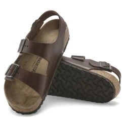Birkenstock Milano Leather Vintage Wood Roast -Birkenstock Shop 1024911 sole