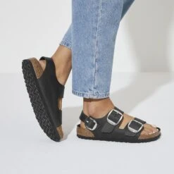 Birkenstock Milano Big Buckle Oiled Leather Black 12 Birkenstock Milano Big Buckle Oiled Leather Black -Birkenstock Shop 1024943 f closeup f