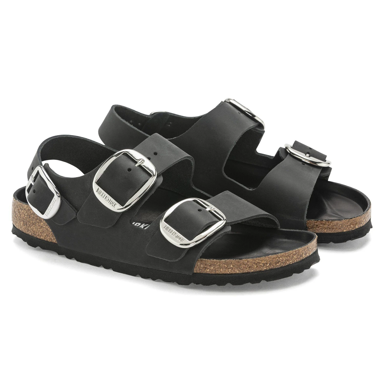 Birkenstock Milano Big Buckle Oiled Leather Black 7 Birkenstock Milano Big Buckle Oiled Leather Black - Image 7