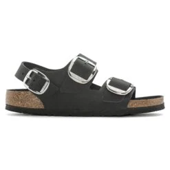 Birkenstock Milano Big Buckle Oiled Leather Black 11 Birkenstock Milano Big Buckle Oiled Leather Black -Birkenstock Shop 1024943 side