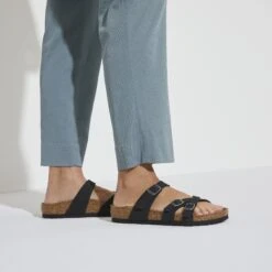 Birkenstock Franca Vegan Birkibuc Black -Birkenstock Shop 1024948 f closeup f