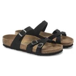 Birkenstock Franca Vegan Birkibuc Black -Birkenstock Shop 1024948 pair