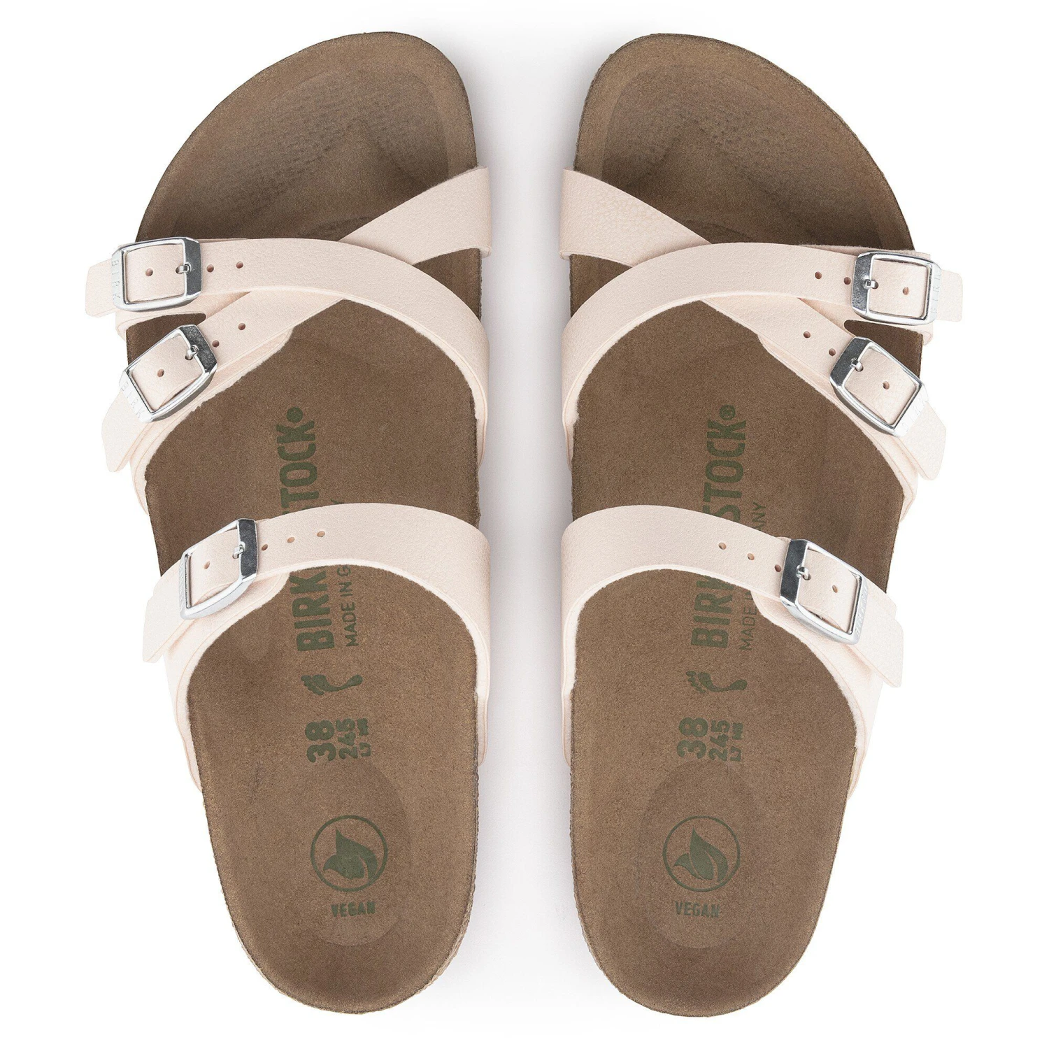 Birkenstock Franca Vegan Birkibuc Light Rose 2 Birkenstock Franca Vegan Birkibuc Light Rose - Image 2