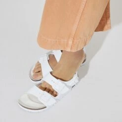 Birkenstock Milano Vegan Birko-Flor Triples White -Birkenstock Shop 1024966 detail 8