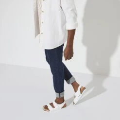 Birkenstock Milano Vegan Birko-Flor Triples White -Birkenstock Shop 1024966 f look m