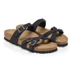 Birkenstock Franca Vegan Birkibuc Black -Birkenstock Shop 1024985 pair