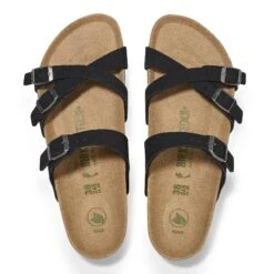 Birkenstock Franca Vegan Birkibuc Black -Birkenstock Shop 1024985 top