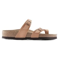 Birkenstock Mayari Vegan Birkibuc Pecan -Birkenstock Shop 1025007 side
