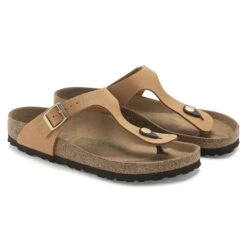 Birkenstock Gizeh Vegan Birkibuc Pecan -Birkenstock Shop 1025049 pair