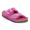 Birkenstock Arizona Shearling Kids Suede Leather Fuchsia Tulip