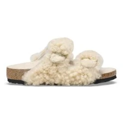 Birkenstock Arizona Kids Shearling Teddy Eggshell -Birkenstock Shop 1025126 side
