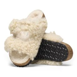 Birkenstock Arizona Kids Shearling Teddy Eggshell -Birkenstock Shop 1025126 sole