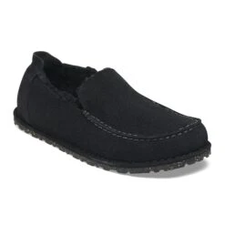 Birkenstock Utti Shearling Suede Leather Black