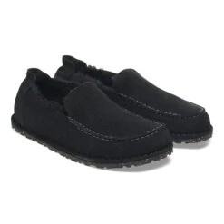 Birkenstock Utti Shearling Suede Leather Black -Birkenstock Shop 1025176 pair