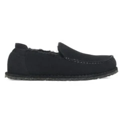 Birkenstock Utti Shearling Suede Leather Black -Birkenstock Shop 1025176 side