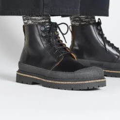 Birkenstock Prescott Lace Women Oiled Leather Black -Birkenstock Shop 1025201 f closeup f