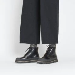 Birkenstock Prescott Lace Women Oiled Leather Black -Birkenstock Shop 1025201 f look f