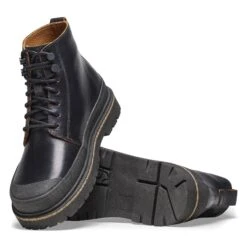 Birkenstock Prescott Lace Women Oiled Leather Black -Birkenstock Shop 1025201 sole