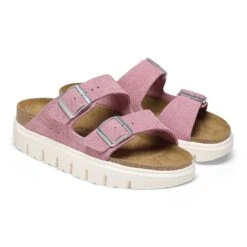 Arizona Chunky Suede Leather Candy Pink -Birkenstock Shop 1025291 pair