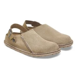 Birkenstock Lutry Premium Suede Suede Leather Gray Taupe -Birkenstock Shop 1025293 pair