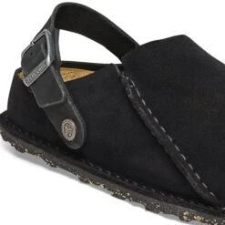 Birkenstock Lutry Premium Suede Suede Leather Black -Birkenstock Shop 1025323 detail 1