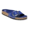 Birkenstock Madrid Big Buckle Natural Leather Patent High-Shine Cobalt -Birkenstock Shop 1025332
