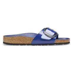 Birkenstock Madrid Big Buckle Natural Leather Patent High-Shine Cobalt -Birkenstock Shop 1025332 side