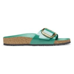 Birkenstock Madrid Big Buckle Natural Leather Patent High Shine Digital Green 8 Birkenstock Madrid Big Buckle Natural Leather Patent High Shine Digital Green -Birkenstock Shop 1025333 side