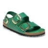 Birkenstock Milano Big Buckle Natural Leather Patent High Shine Digital Green -Birkenstock Shop 1025339