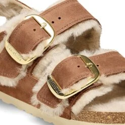 Birkenstock Milano Big Buckle Shearling Oiled Leather Cognac -Birkenstock Shop 1025379 detail 1